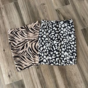 Pencil LOFT Skirts, Size 2, Flower print, Two (2) pcs one price.